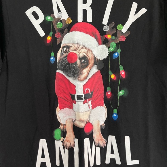 Holiday Time Christmas Party Animal T-Shirt Women Size Small NWT - Picture 2 of 3